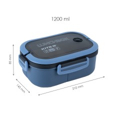 Lunchbox with divider Kite K23-184-1, 1200 ml, blue 1
