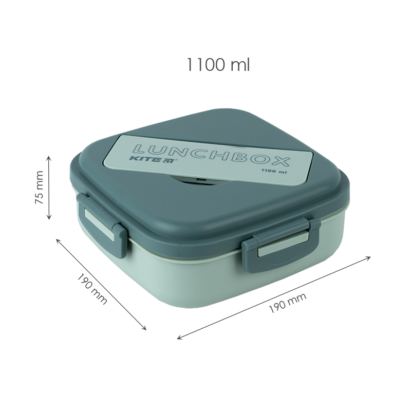 Lunchbox mit Trennwand Kite K23-186-1, 1100 ml, grün