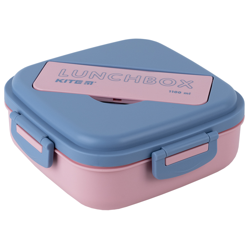 Lunchbox with divider Kite K23-186-3, 1100 ml, pink