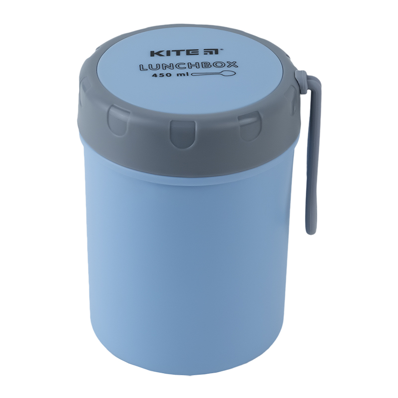 Lunchbox round Kite K23-187-2, 450 ml, blue