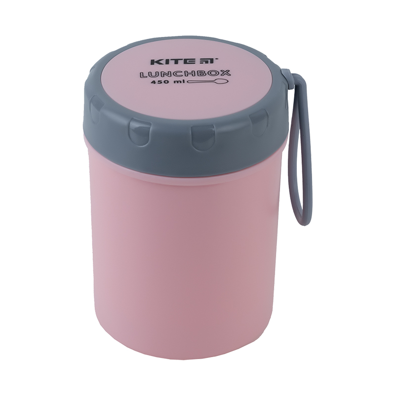 Lunchbox round Kite K23-187-3, 450 ml, pink