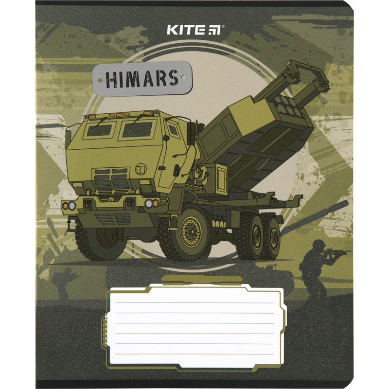 Copybook Kite Military K23-236-1, 18 sheets, squared