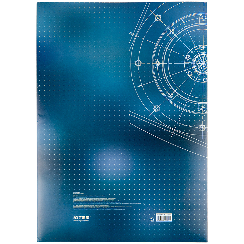 Paper for drafting Kite K23-270, А3, 10 sheets, 200 g/m2
