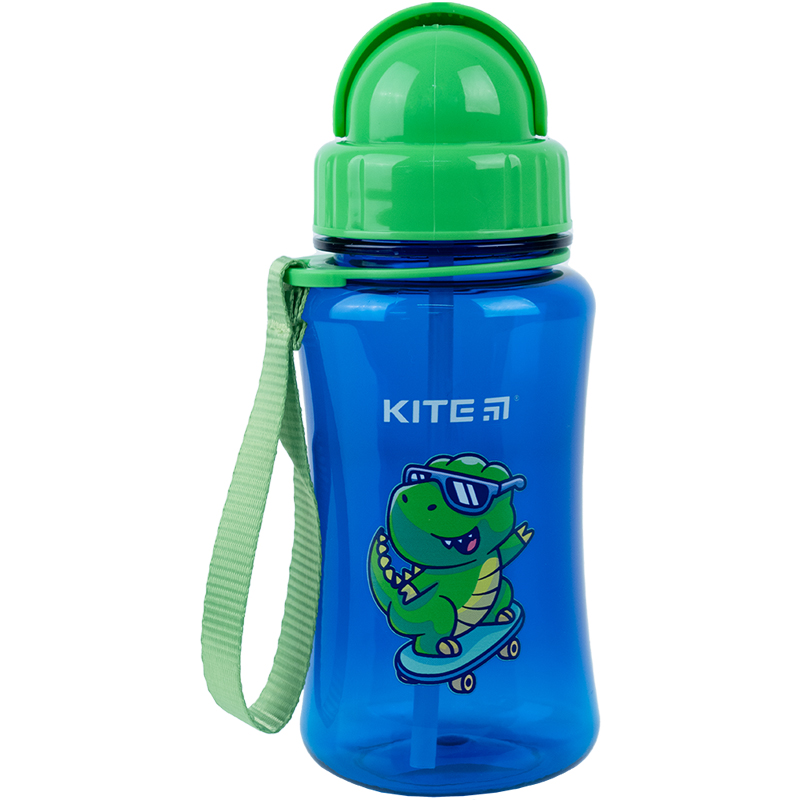 Water bottle Kite Dino K23-399-2, 350 ml, blue