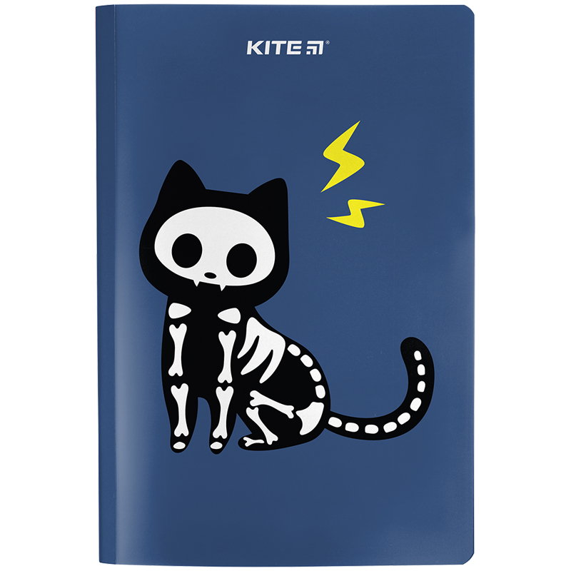 Notizblock Kite Cat sceleton K23-460-1, А5+, 40 Blätter, kariert