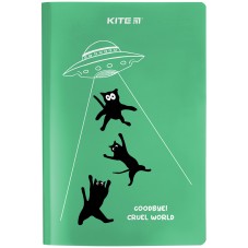 Notebook platic double cover Kite Cruel world K23-460-2, А5+, 40 sheets