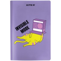 Notebook platic double cover Kite Invisible mood K23-460-3, А5+, 40 sheets