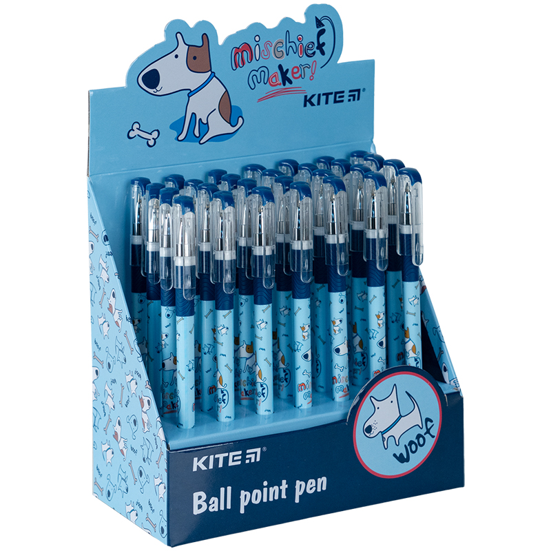 Ballpoint pen Kite Dog K24-032-3, blue