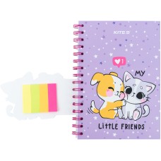 Notebook with paper indexes Kite Friends K24-191-2, А5, 80 sheets, squared 1