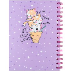 Notebook with paper indexes Kite Friends K24-191-2, А5, 80 sheets, squared 3