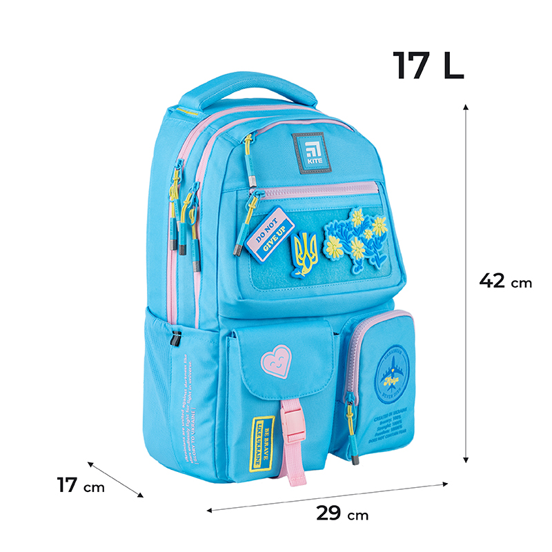 Backpack Kite Education teens Be Ukraine K24-2587M-6