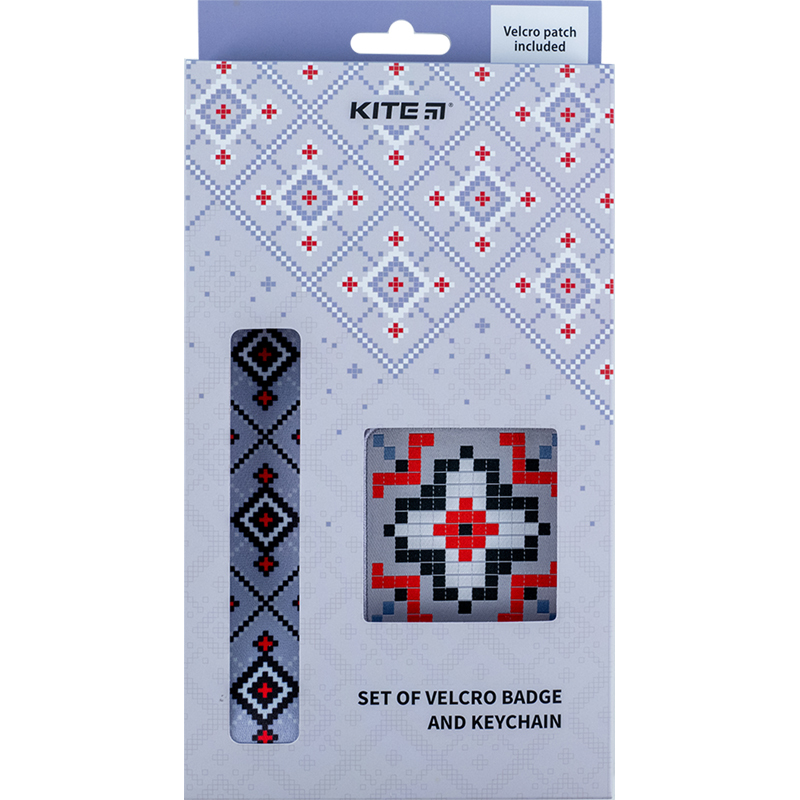 Set of velcro badge and keychain Kite Be Ukraine K24-3010-1, 2 pcs.
