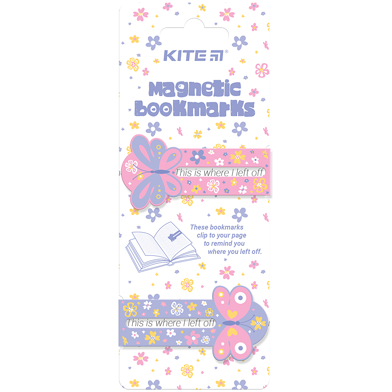 Set of magnetic bookmarks-idexes Kite Butterfly K24-496-1