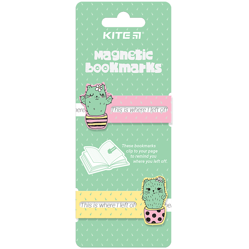 Set of magnetic bookmarks-idexes Kite Cactus K24-496-2