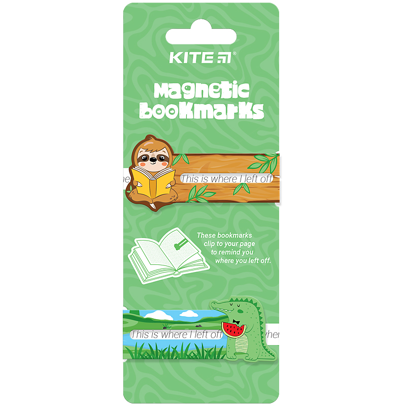 Set of magnetic bookmarks-idexes Kite Smart Animals K24-496-4