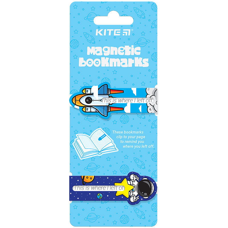 Set of magnetic bookmarks-idexes Kite Space K24-496-6