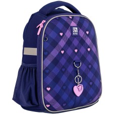 Hard-shaped school backpack Kite Education Check and Hearts K24-555S-1 4