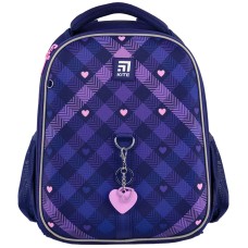 Hard-shaped school backpack Kite Education Check and Hearts K24-555S-1 5