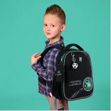 Hard-shaped school backpack Kite Education Football K24-555S-9 17