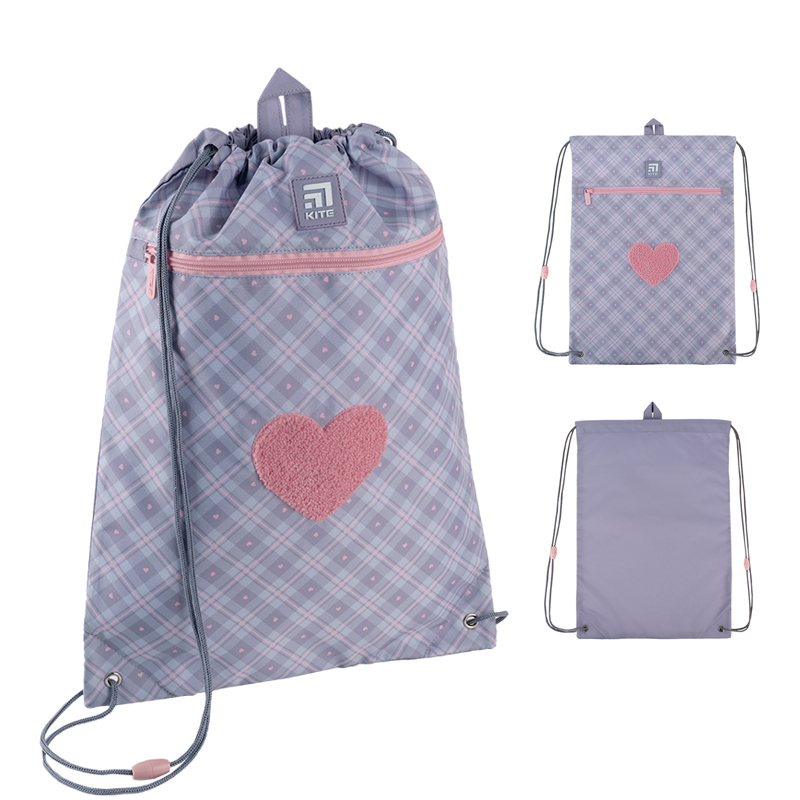 Shoe bag Kite Fluffy Heart K24-601M-23