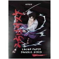 Color paper double-sided Kite Naruto NR23-250, А4, 15 sheets/15 colors