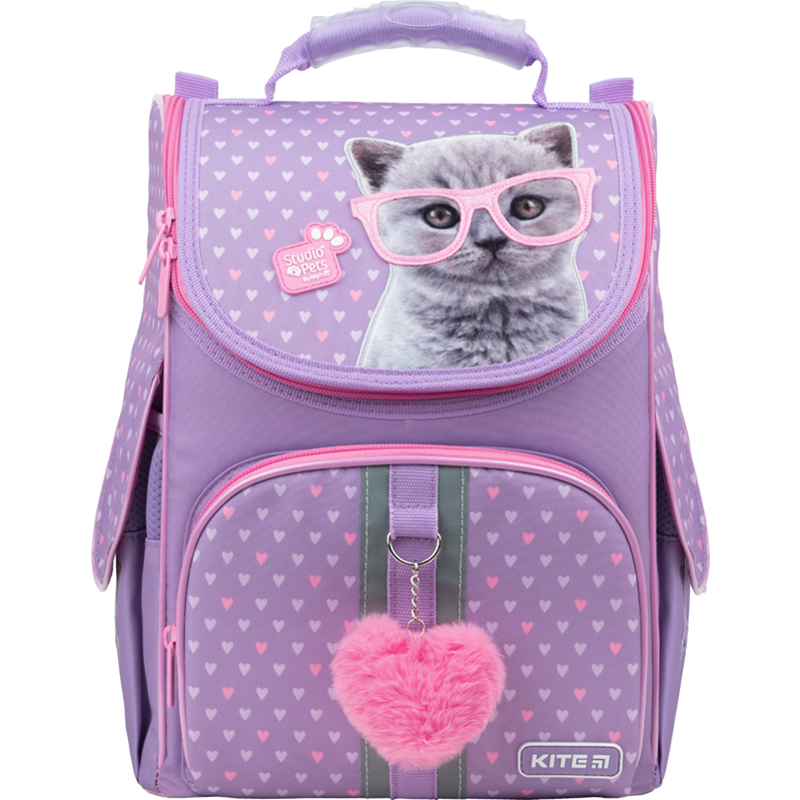 Hard-shaped school backpack Kite Education Studio Pets SP22-501S