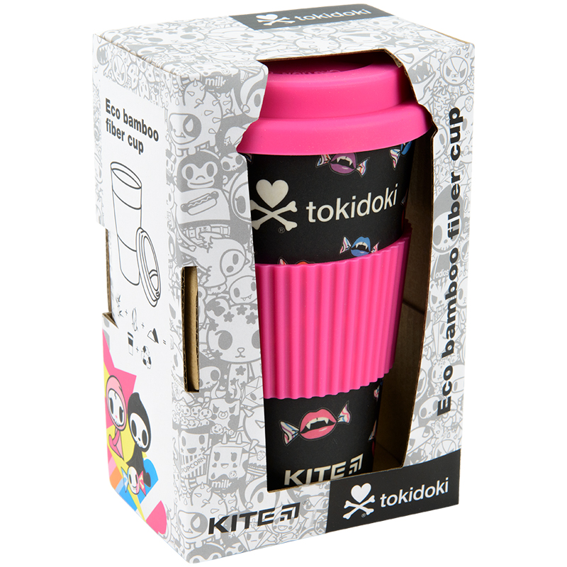 Bamboo fiber cup with color box Kite tokidoki TK22-311, 440 ml