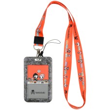 Name badge Kite tokidoki TK22-450-2, slide-to-open, with accessories, gray
